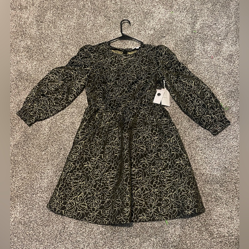 Nordstrom Elegant Black and Gold Dress